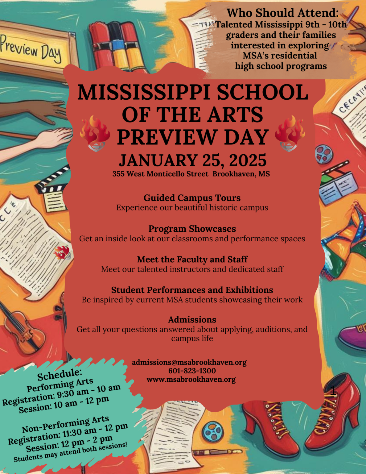 Mississippi School of the Arts A public residential high school.